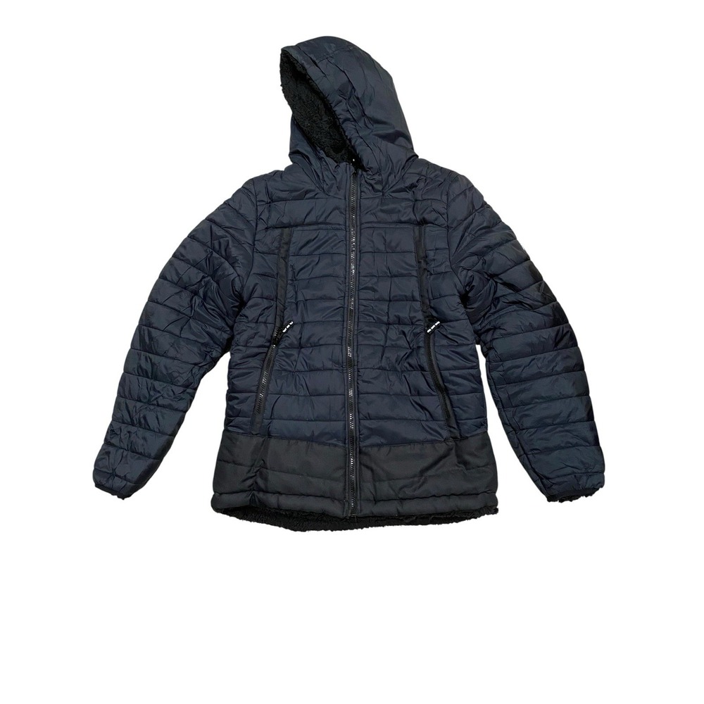 London Fog - Kids Reversible Puffer Jacket (L 14-16) - Hooded‎ Winter Coat